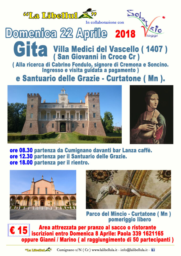 GITA “VILLA MEDICI DEL VASCELLO” e “SANTUARIO DELLE GRAZIE”